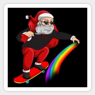 Festive Proud Santa Christmas Rainbow Magnet